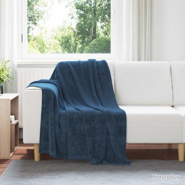 Couvertures � jeter 6 pcs Bleu marine 130 x 150 cm Toison