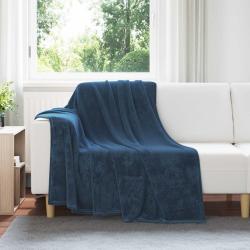 Couvertures &agrave; jeter 6 pcs Bleu marine 150 x 200 cm Toison