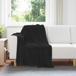 Couvertures &agrave; jeter 6 pcs Noir 130 x 150 cm Toison