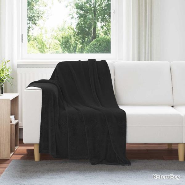 Couvertures � jeter 6 pcs Noir 130 x 150 cm Toison