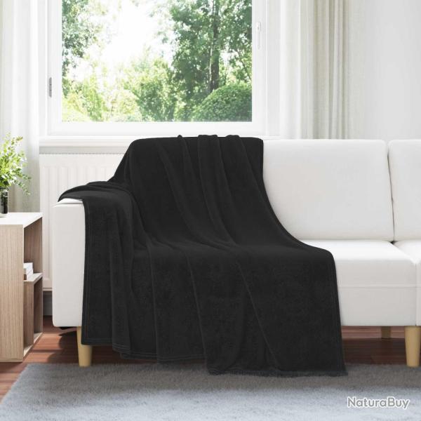 Couvertures � jeter 6 pcs Noir 150 x 200 cm Toison