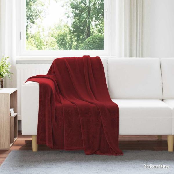 Couvertures � jeter 6 pcs Rouge Bordeaux 130 x 150 cm Toison