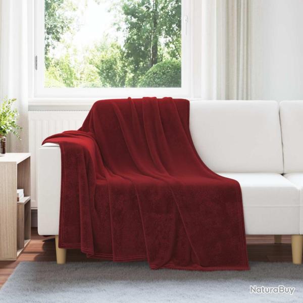 Couvertures � jeter 6 pcs Rouge Bordeaux 150 x 200 cm Toison