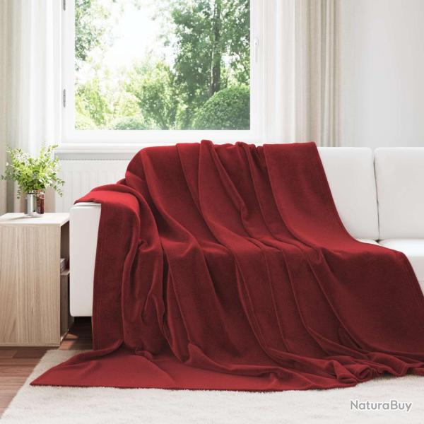 Couvertures � jeter 6 pcs Rouge Bordeaux 220 x 240 cm Toison