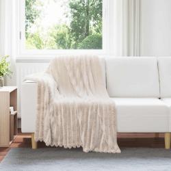 Couvertures &agrave; jeter 6 pcs Beige 150 x 130 cm Toison
