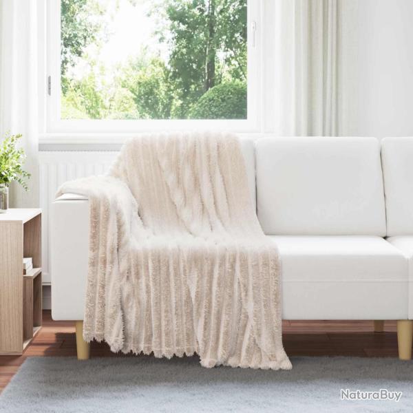 Couvertures � jeter 6 pcs Beige 150 x 130 cm Toison
