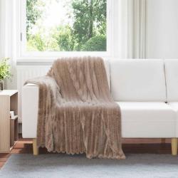 Couvertures &agrave; jeter 6 pcs Camel 150 x 130 cm Toison
