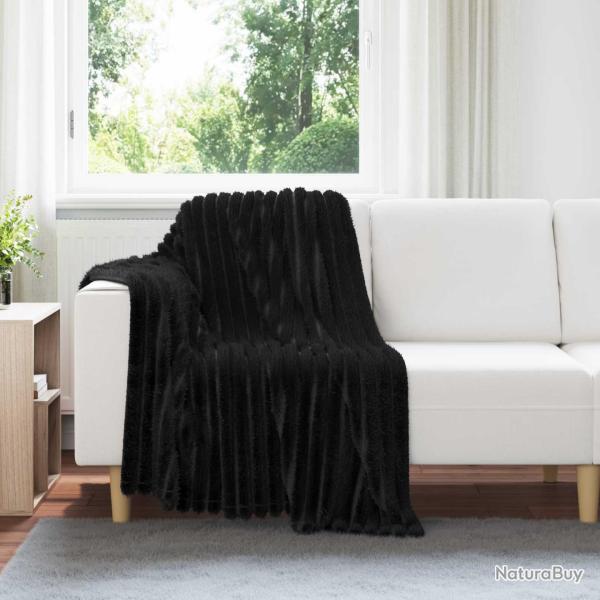 Couvertures � jeter 6 pcs Noir 150 x 130 cm Toison