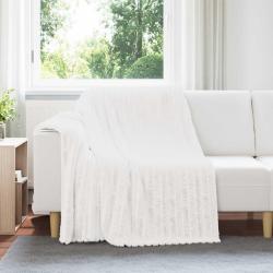 Couvertures &agrave; jeter 6 pcs Blanc 200 x 150 cm Toison