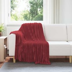 Couvertures &agrave; jeter 6 pcs Rouge Bordeaux 150 x 130 cm Toison