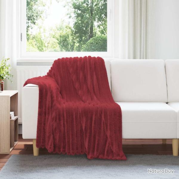 Couvertures � jeter 6 pcs Rouge Bordeaux 150 x 130 cm Toison