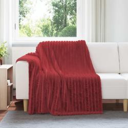 Couvertures &agrave; jeter 6 pcs Rouge Bordeaux 200 x 150 cm Toison