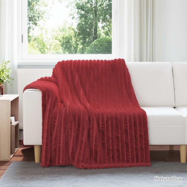 Couvertures � jeter 6 pcs Rouge Bordeaux 200 x 150 cm Toison