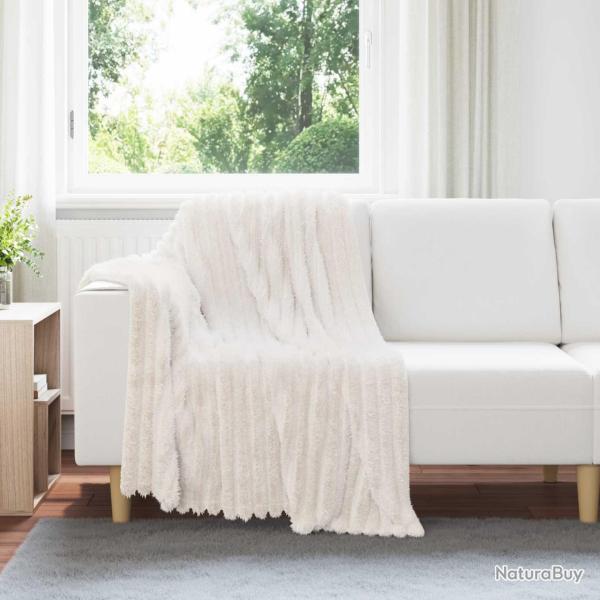 Couvertures � jeter 6 pcs Cr�me 150 x 130 cm Toison