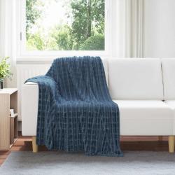 Jet&eacute; Bleu marine 150 x 130 cm Toison