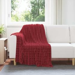 Jet&eacute; Rouge Bordeaux 150 x 130 cm Toison
