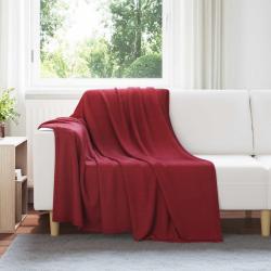 Jet&eacute; Rouge Bordeaux 200 x 150 cm Toison