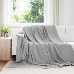 Couvertures &agrave; jeter 6 pcs Gris 270 x 240 cm Toison