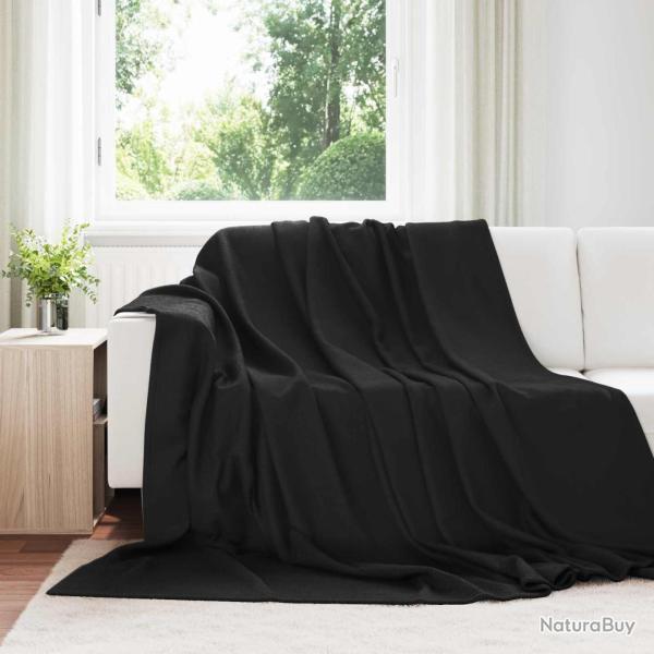 Couvertures � jeter 6 pcs Noir 240 x 220 cm Toison