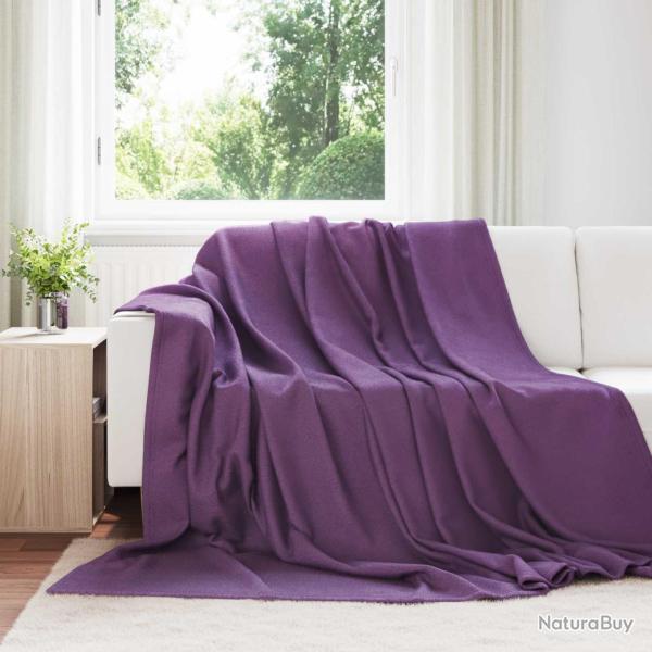 Couvertures � jeter 6 pcs Violet 270 x 240 cm Toison