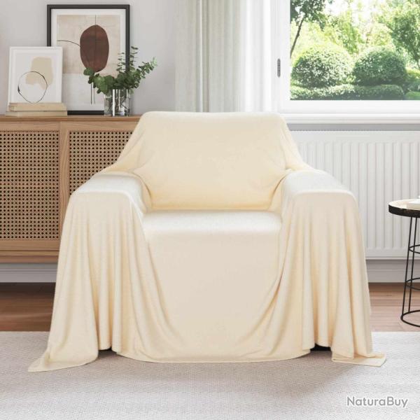 Couvertures � jeter 6 pcs Cr�me 210 x 140 cm Toison