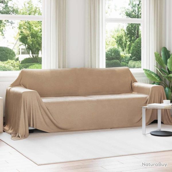 Couvertures � jeter 6 pcs Camel 350 x 270 cm Toison