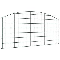 Ensemble de cl&ocirc;ture de 5 pcs Vert 100 x 50 cm Acier