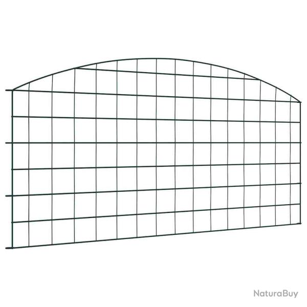 Ensemble de cl�ture de 5 pcs Vert 100 x 50 cm Acier