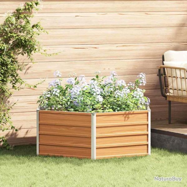 sur�lev� Aspect bois 129 x 129 x 45 cm Acier galvanis�