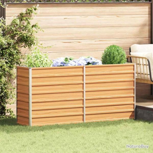 Jardini�re sur�lev�e Marron Clair 160 x 40 x 77 cm
