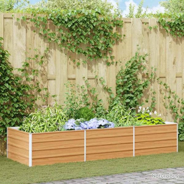 Jardini�re sur�lev�e Marron Clair 240 x 80 x 45 cm