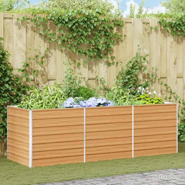 Jardini�re sur�lev�e Marron Clair 240 x 80 x 77 cm