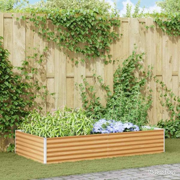 Jardini�re sur�lev�e 195 x 100 x 36 cm Acier galvanis�