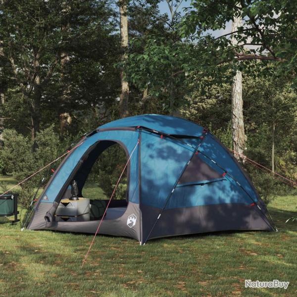Tente en d�me avec housse imperm�able amovible Bleu 4 personnes