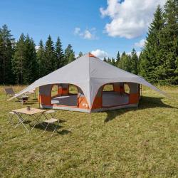 Tente familiale Gris et orange 18-Personnes