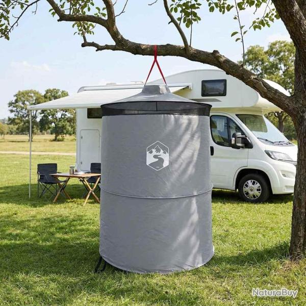Tente de toilettes pop-up avec corde suspendue Gris et orange