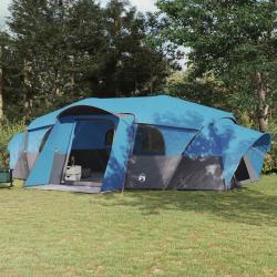 Tente familiale avec auvent imperm&eacute;able Bleu 18-Personnes