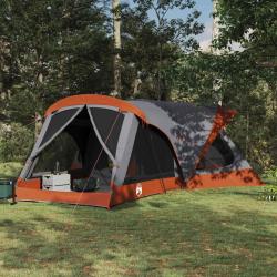Tente familiale Gris et orange 550 x 555 x 208 cm