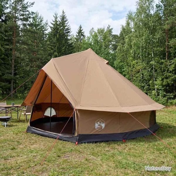 Tente familiale Marron 8 personnes Polycoton