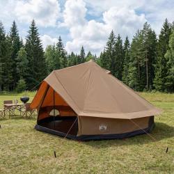 Tente familiale Marron 10 personnes Polycoton