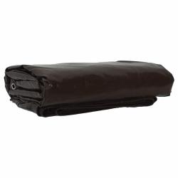 B&acirc;che 650g / m&sup2; Marron 3 x 5 m Toile avec rev&ecirc;tement en PVC