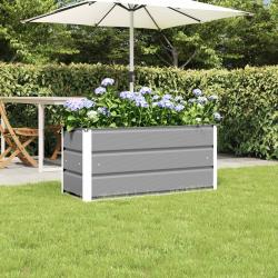 Jardini&egrave;re Gris clair 100 x 40 x 45 cm Acier