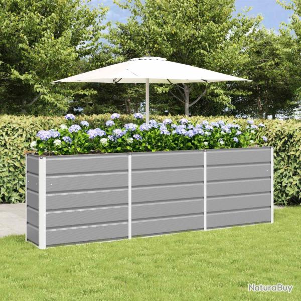 Jardini�re Gris clair 240 x 40 x 75 cm Acier