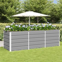 Jardini&egrave;re Gris clair 240 x 80 x 75 cm Acier