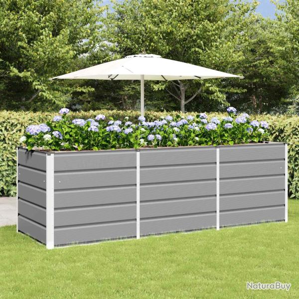 Jardini�re Gris clair 240 x 80 x 75 cm Acier