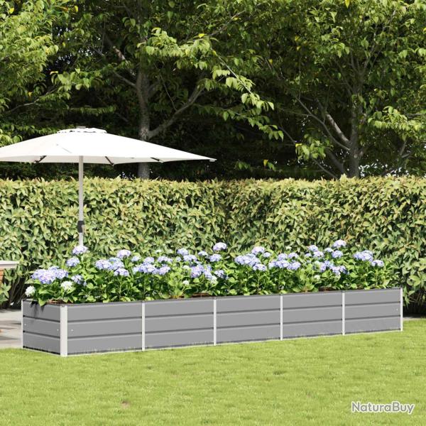 Jardini�re Gris clair 400 x 80 x 45 cm Acier