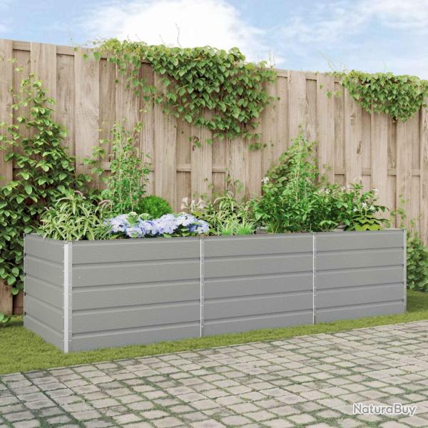 Jardini�re Gris clair 290 x 100 x 75 cm Acier galvanis�