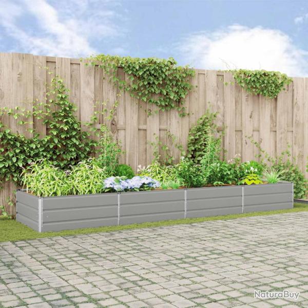 Jardini�re Gris clair 385 x 100 x 45 cm Acier galvanis�
