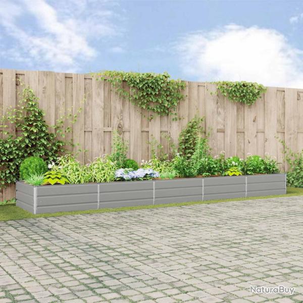 Jardini�re Gris clair 480 x 100 x 45 cm Acier galvanis�
