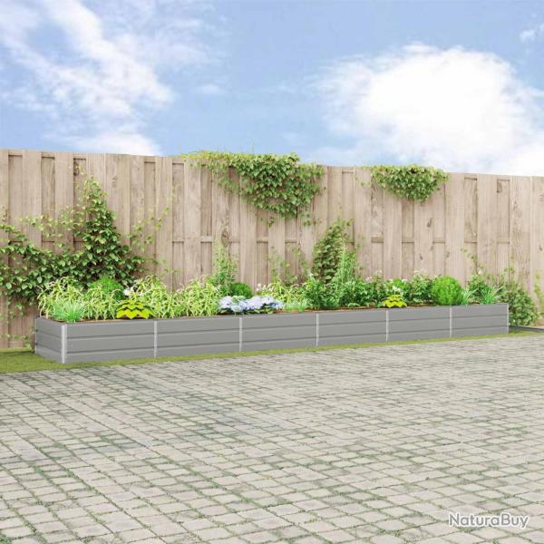 Jardini�re Gris clair 580 x 100 x 45 cm Acier galvanis�